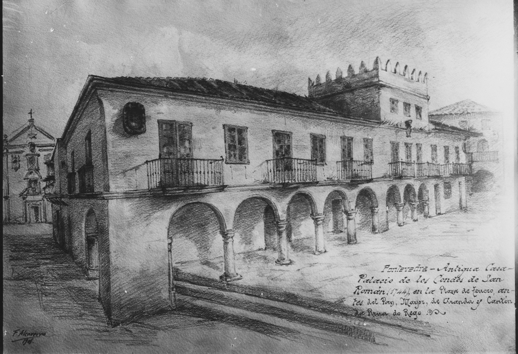 PLAZA DEL TEUCRO - PAZO DE LOS CONDES DE SAN ROMAN